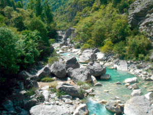 Rivière Roanne dans le Diois